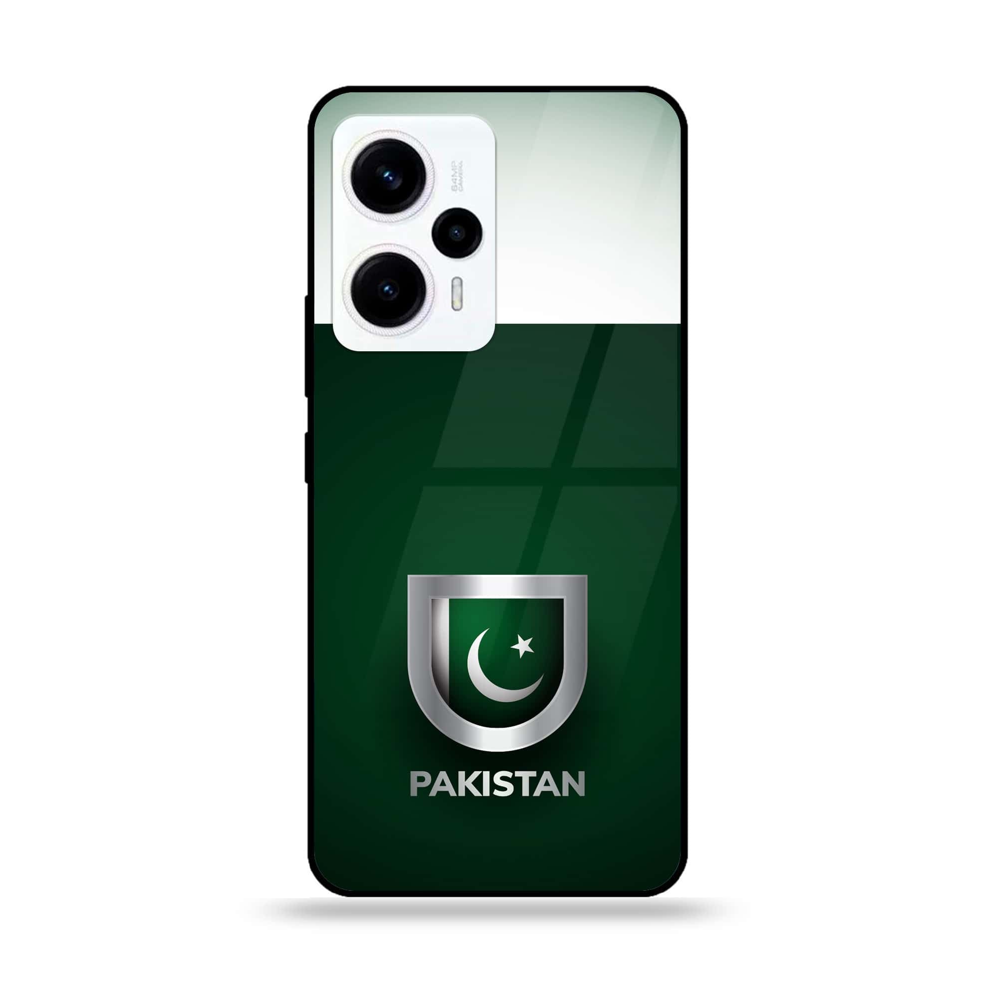 Xiaomi Poco F5 - Pakistani Flag Series - Premium Printed Glass soft Bumper shock Proof Case