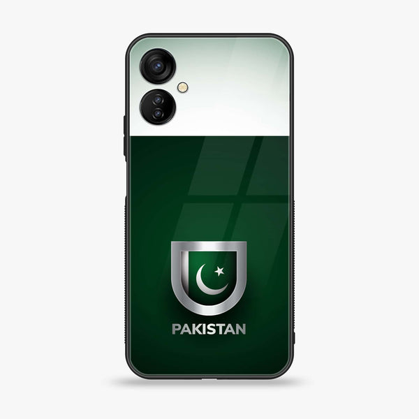 Tecno Spark 9T Pakistani Flag Design 4  Premium Printed Glass soft Bumper shock Proof Case  CS-35875