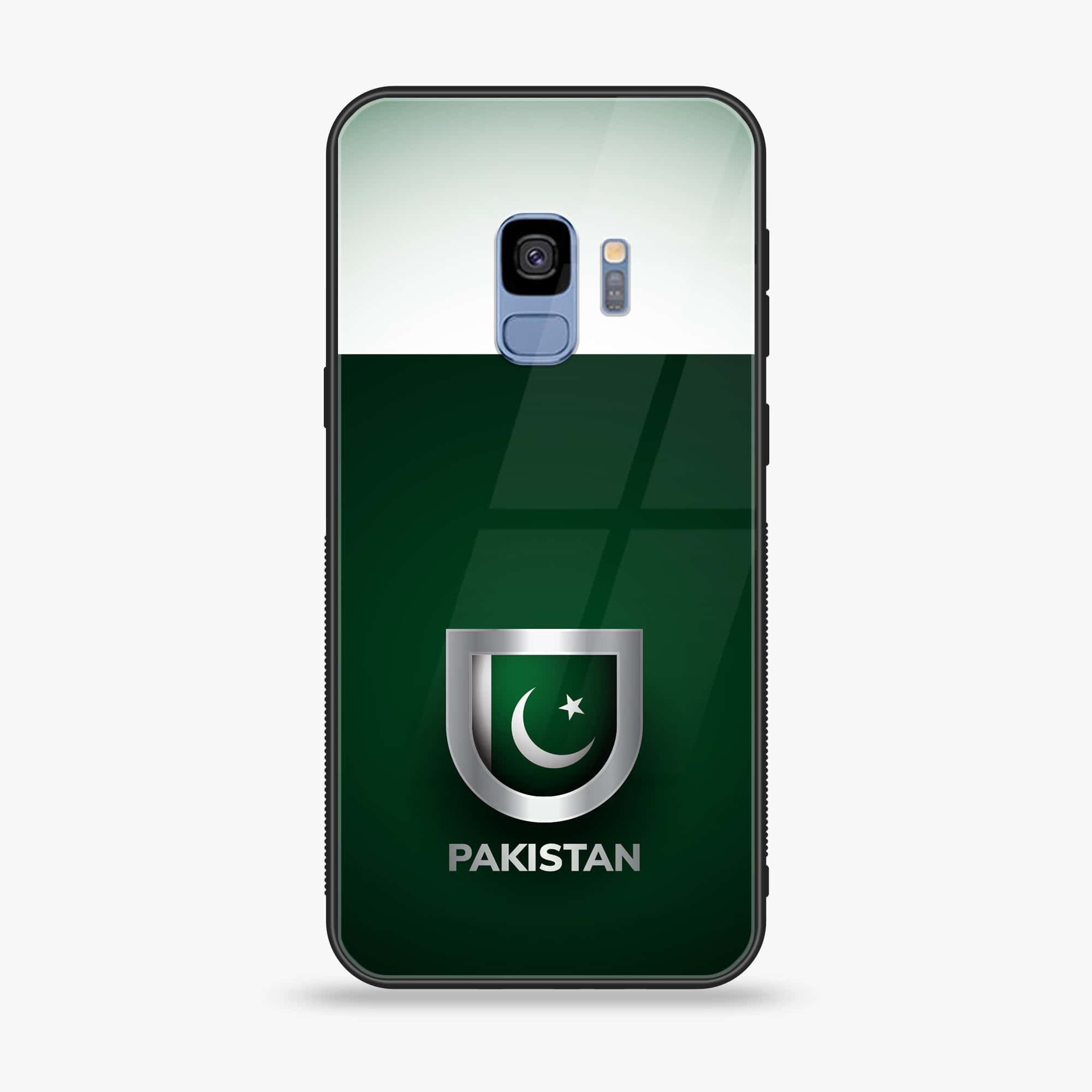 Galaxy S9 - Pakistani Flag Series - Premium Printed Glass soft Bumper shock Proof Case