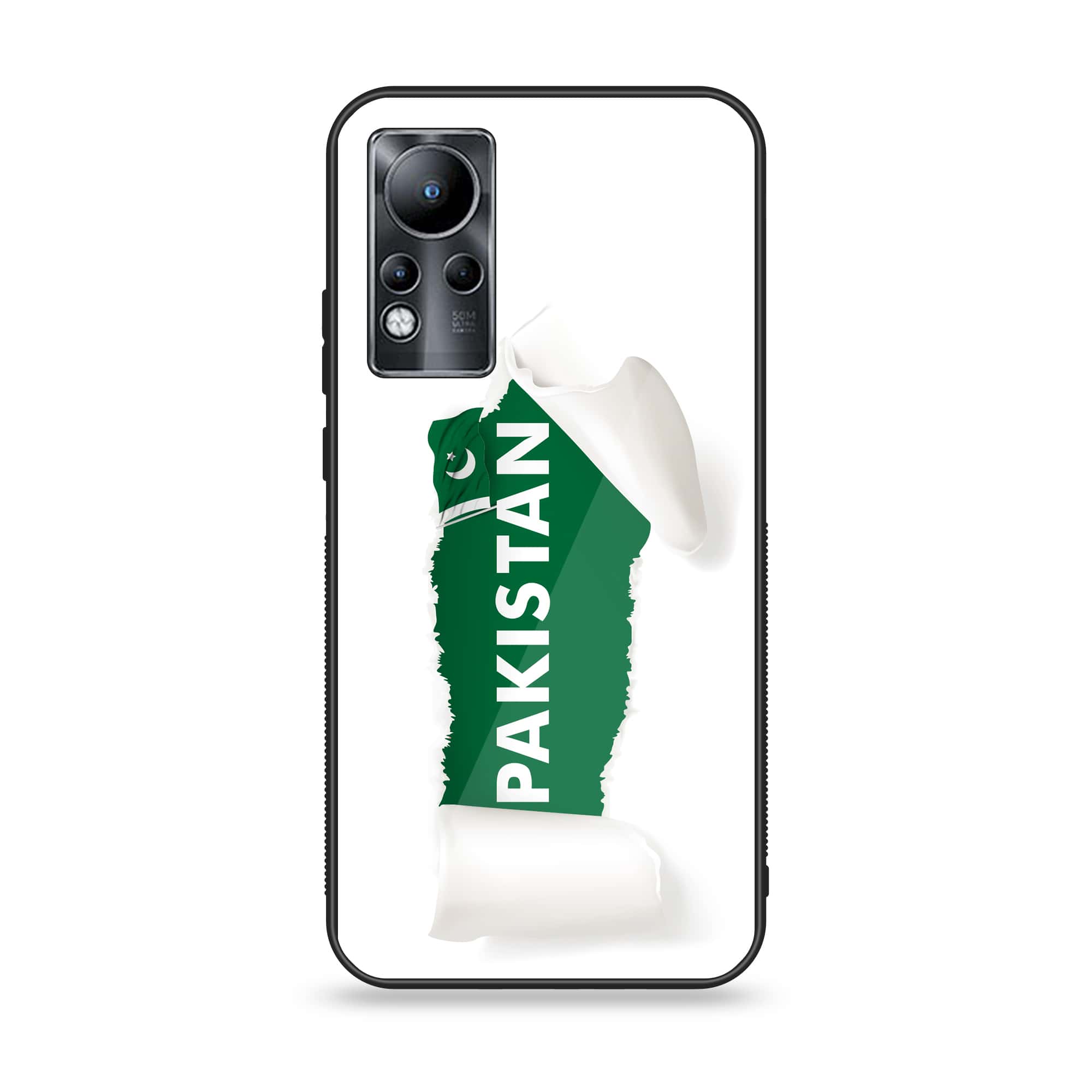 Infinix Note 11 - Pakistani Flag Series - Premium Printed Glass soft Bumper shock Proof Case