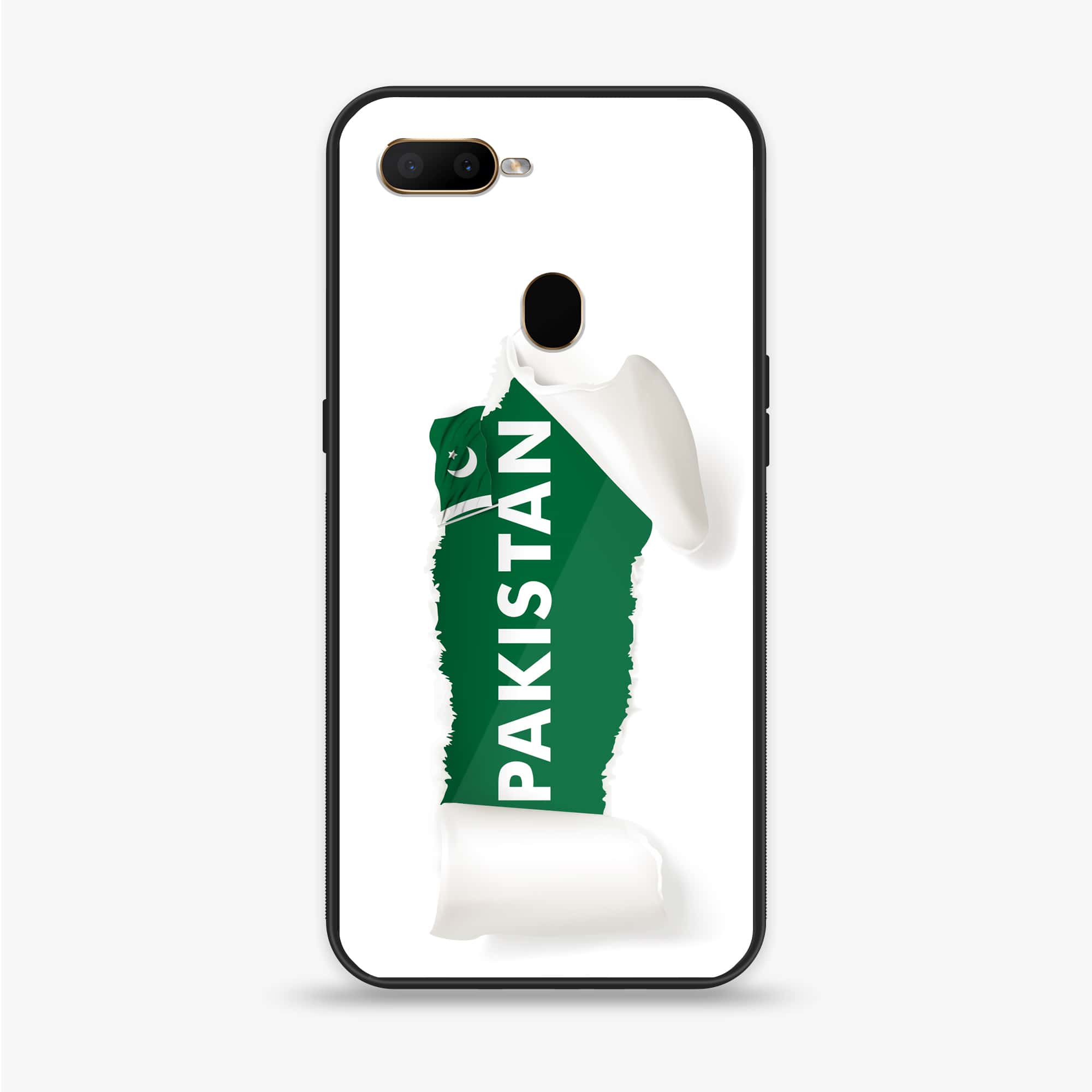 Oppo A12  - Pakistani Flag Series - Premium Printed soft Bumper shock Proof Case