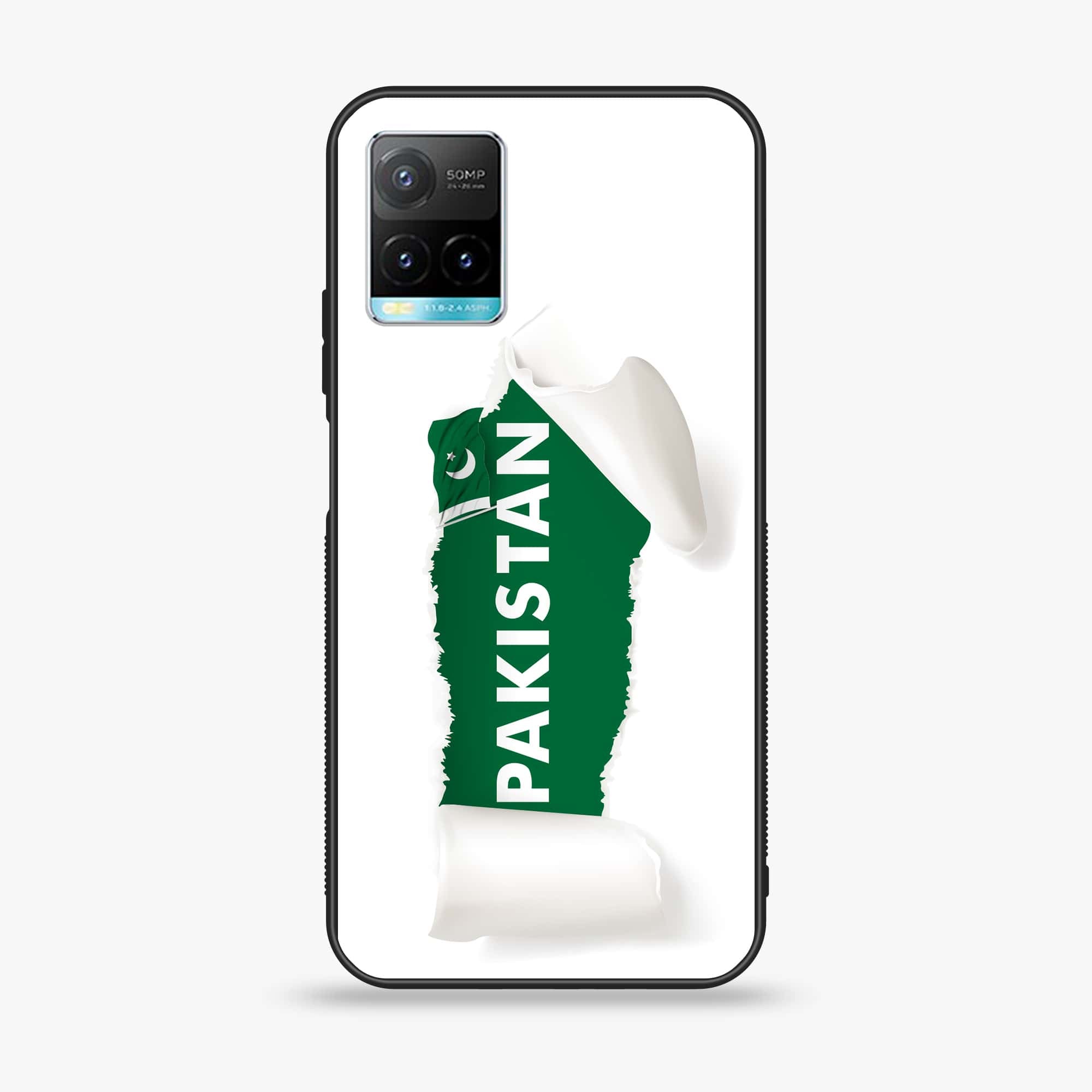 Vivo Y33T - Pakistani Flag Series - Premium Printed Glass soft Bumper shock Proof Case