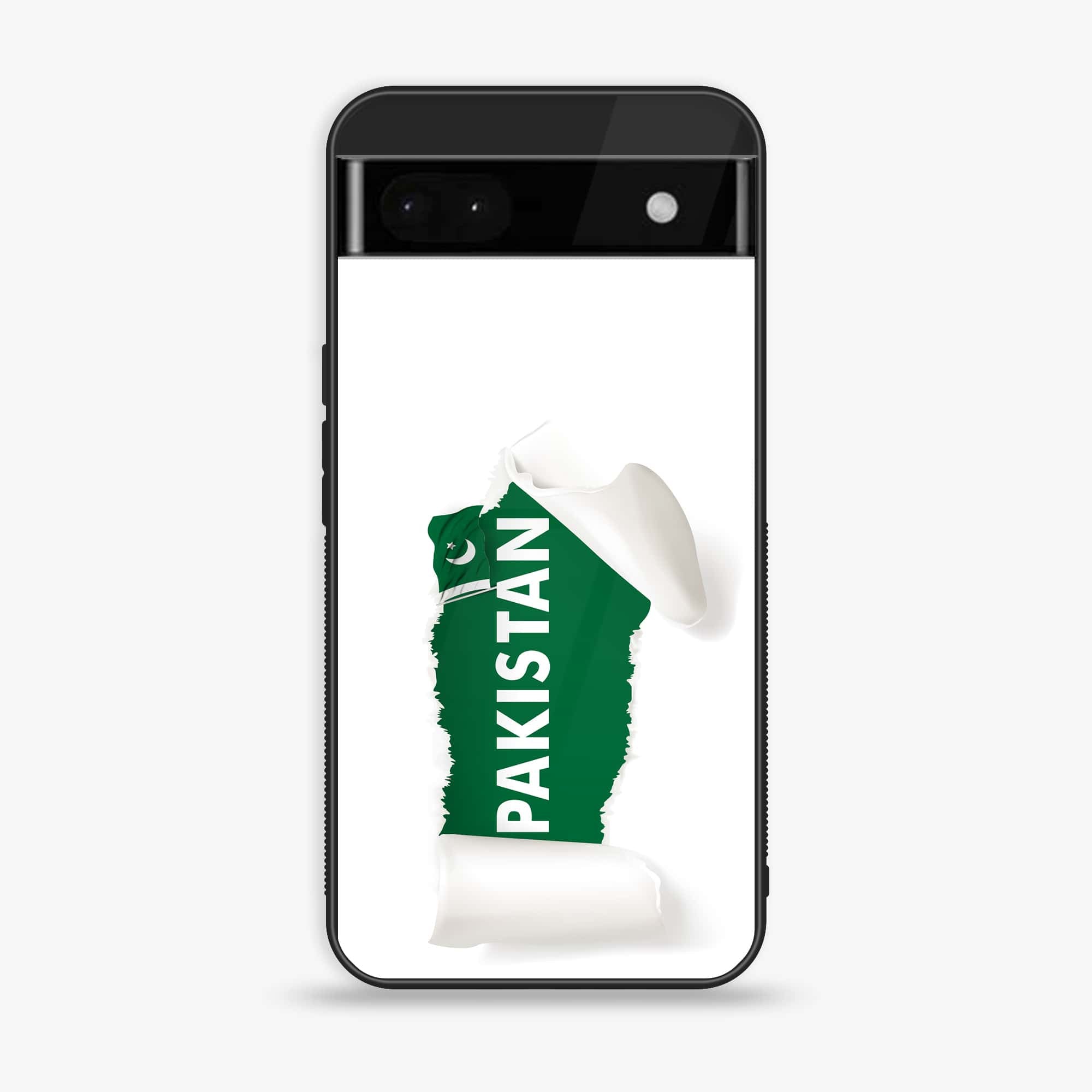 Google Pixel 6A - Pakistani Flag Series - Premium Printed Glass soft Bumper shock Proof Case