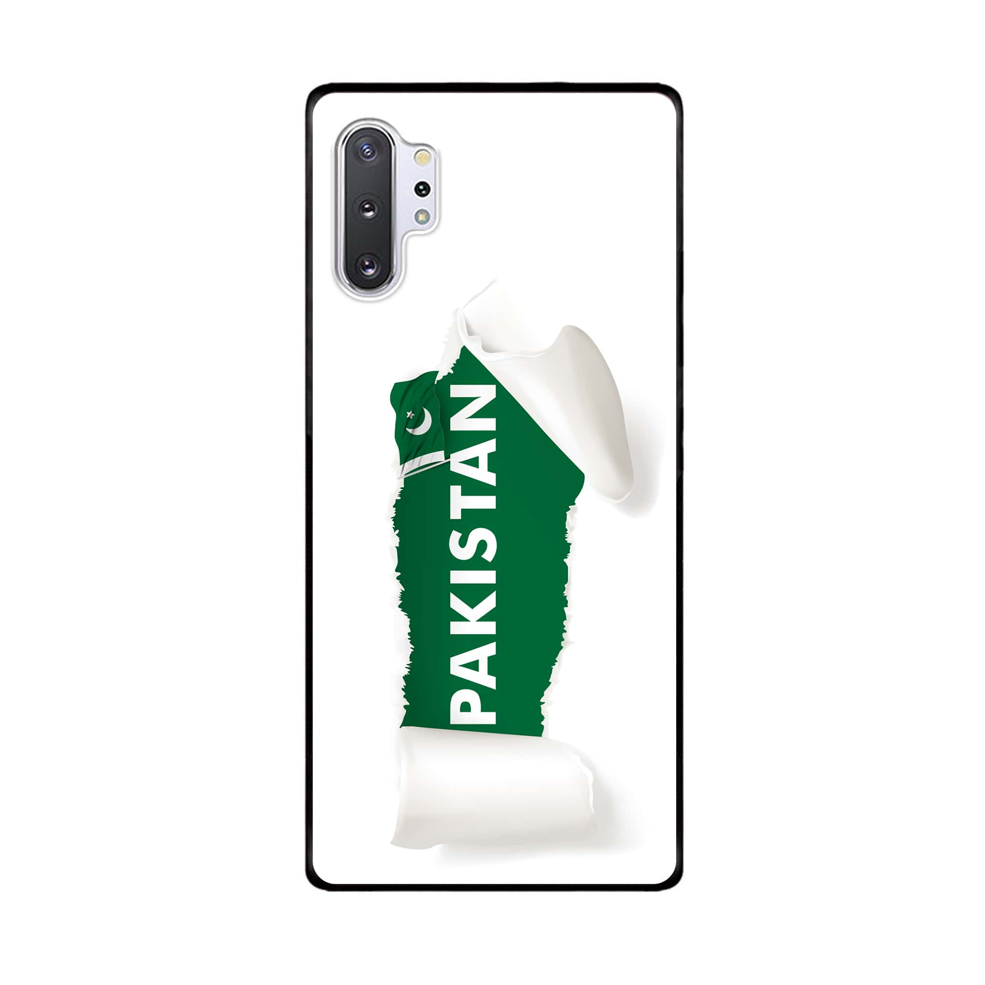 Galaxy Note 10 Pro/Plus - Pakistani Flag Series - Premium Printed Glass soft Bumper shock Proof Case