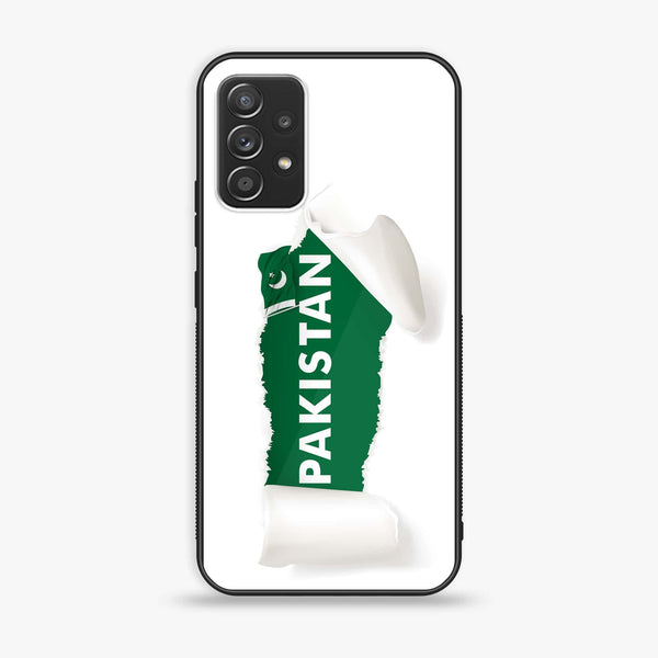 Samsung Galaxy A53 - Pakistani Flag Design 3 - Premium Printed Glass soft Bumper shock Proof Case CS-19710