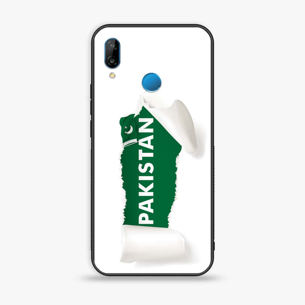 Huawei P20 lite - Pakistani Flag Design 3- Premium Printed Glass soft Bumper shock Proof Case CS-11067