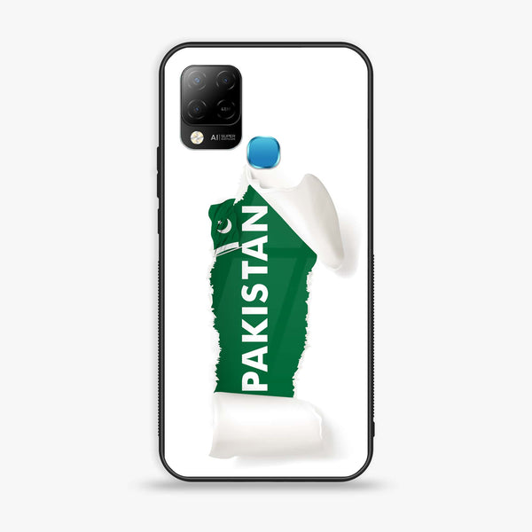 Infinix Hot 10s Pakistani Flag Design 3 Premium Printed Glass soft Bumper shock Proof Case CS-17555