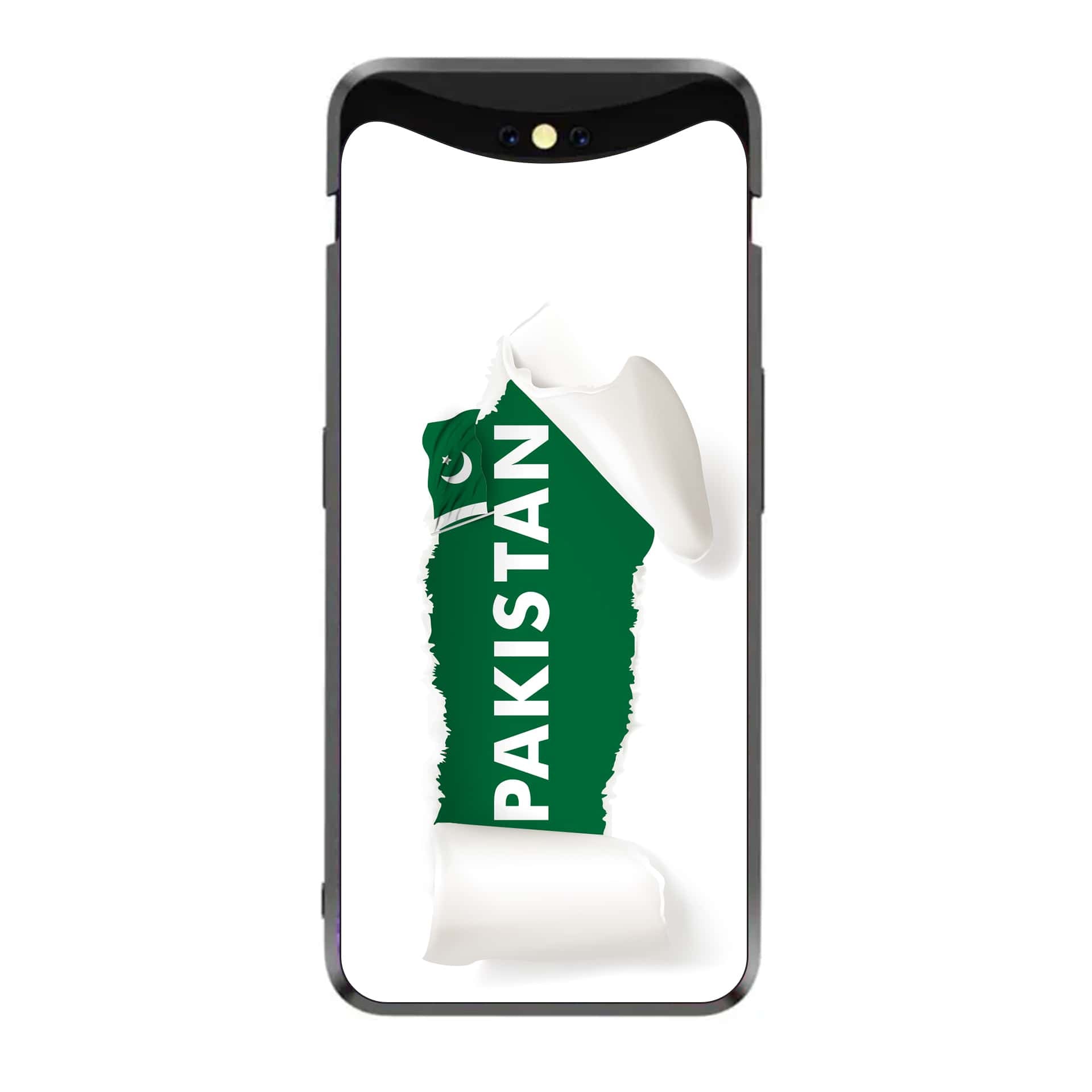 Oppo Find X - Pakistani Flag Series - Premium Printed Glass soft Bumper shock Proof Case