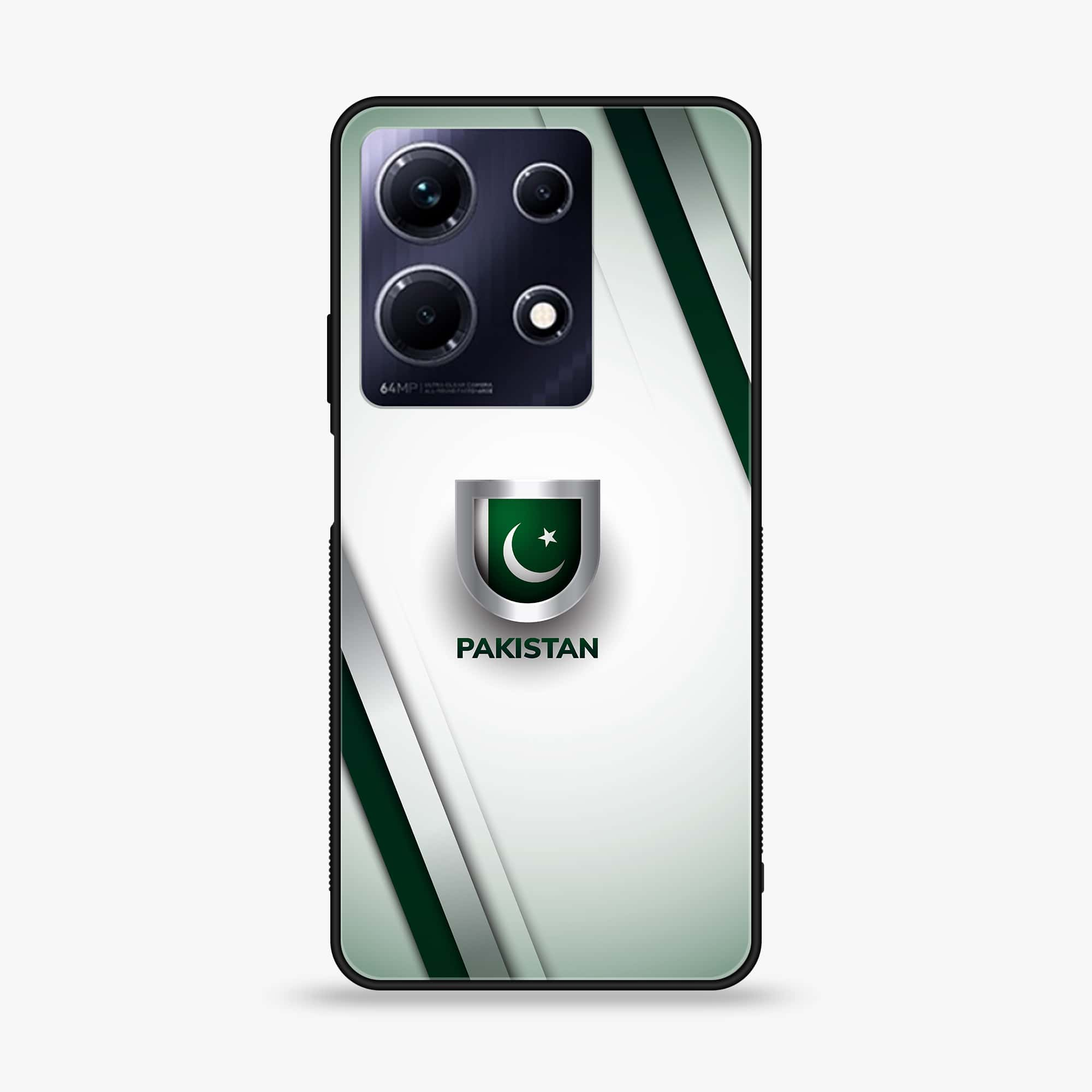 Infinix Note 30 Pro - Pakistani Flag Series - Premium Printed Glass soft Bumper shock Proof Case