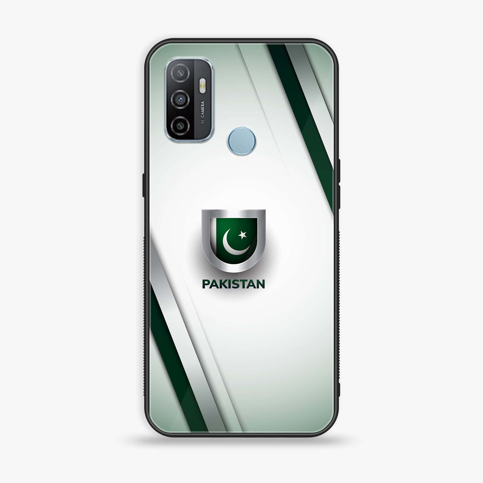 Oppo A53 - Pakistani Flag Series - Premium Printed Glass soft Bumper shock Proof Case