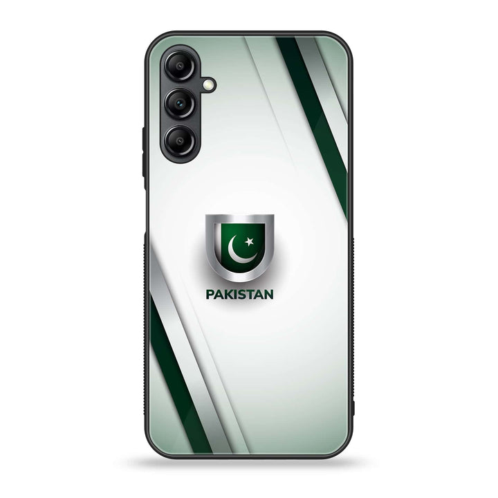 Samsung Galaxy A35 5G - Pakistani Flag Design 2  - Premium Metal Printed soft Bumper shock Proof Case  CS-34911