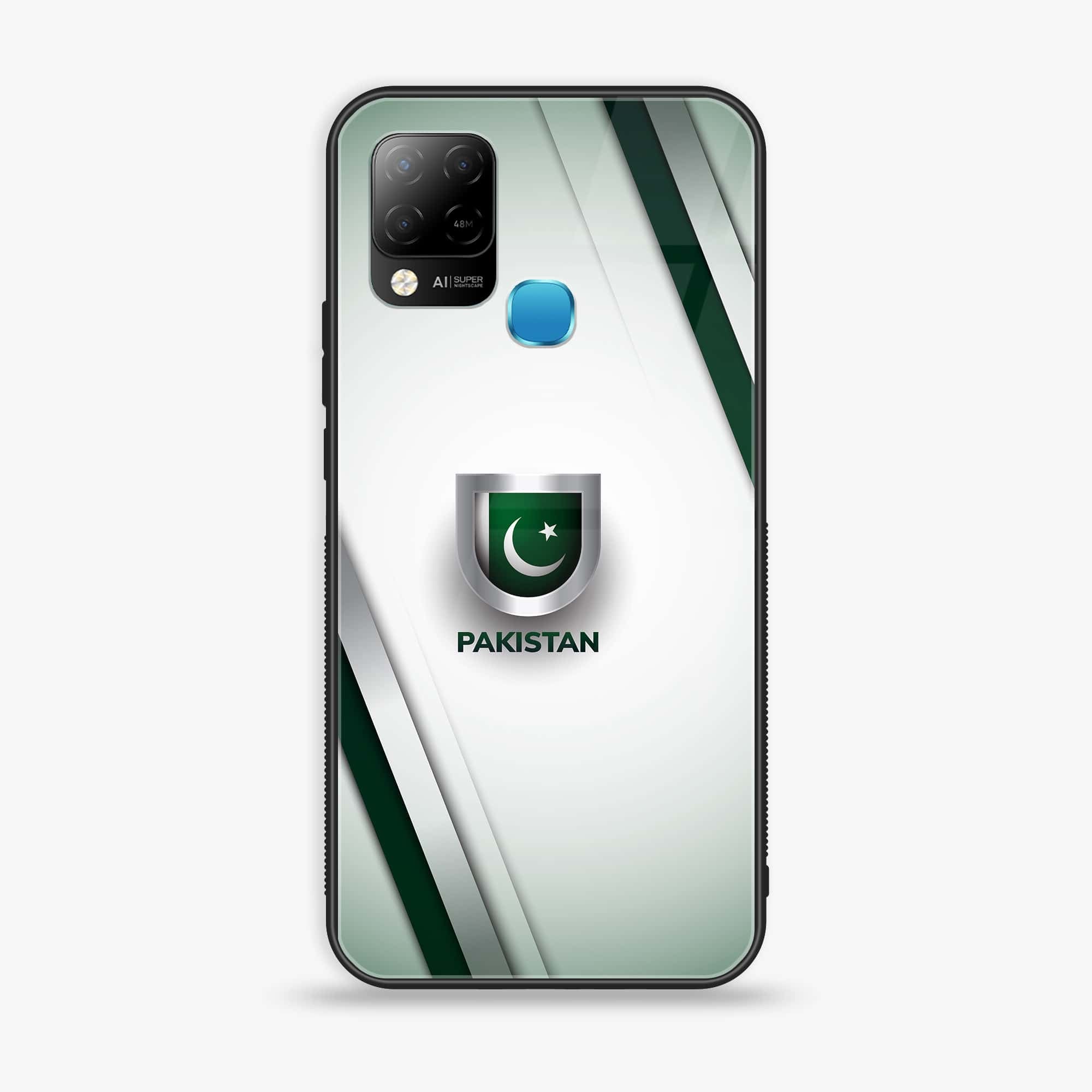 Infinix Hot 10s Pakistani Flag Series Premium Printed Glass soft Bumper shock Proof Case