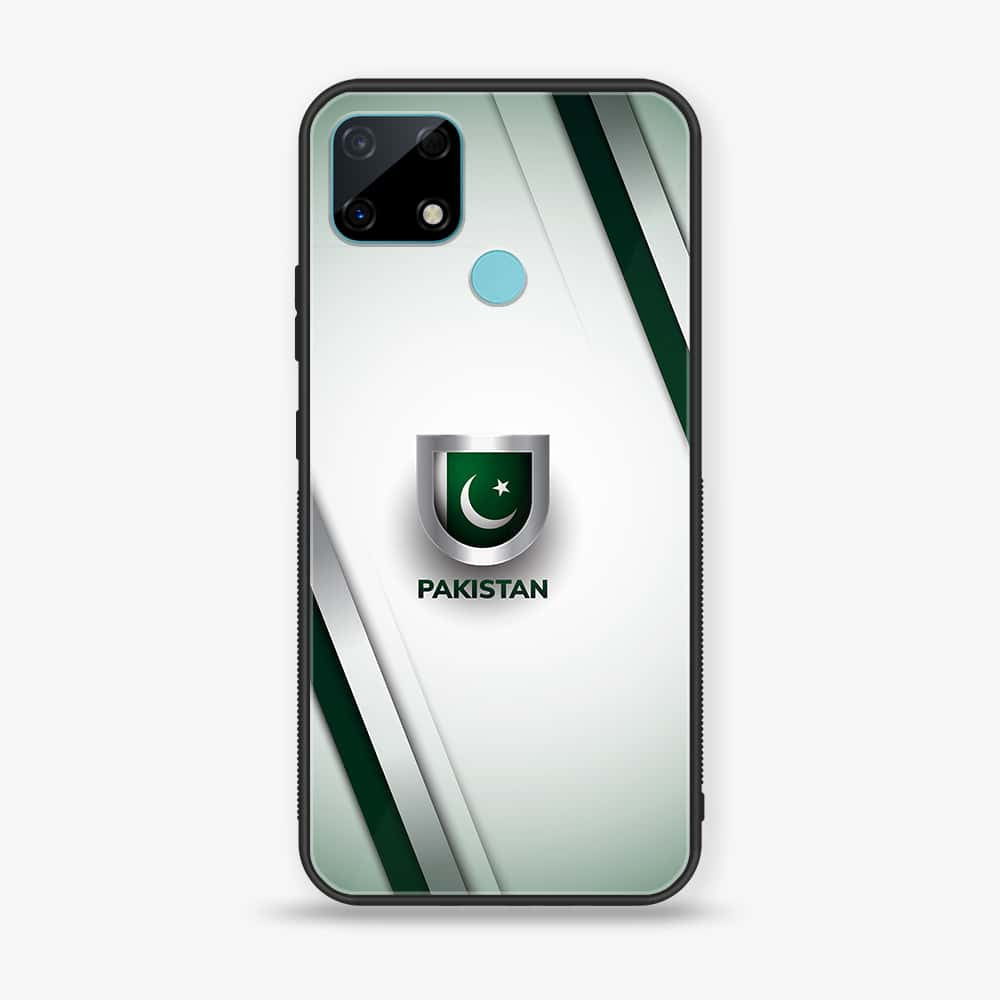 Realme Narzo 30A - Pakistani Flag Series - Premium Printed Glass soft Bumper shock Proof Case