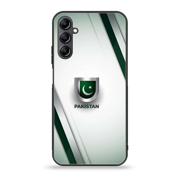 Samsung Galaxy A14 - Pakistani Flag Design 2 - Premium Printed Glass soft Bumper shock Proof Case CS-6280