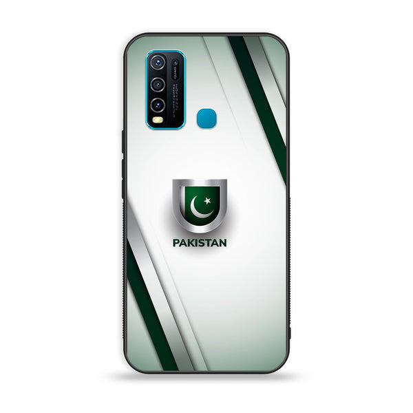 Vivo Y30 / Vivo Y50  - Pakistani Flag Design 2  - Premium Printed Glass soft Bumper shock Proof Case  CS-25664