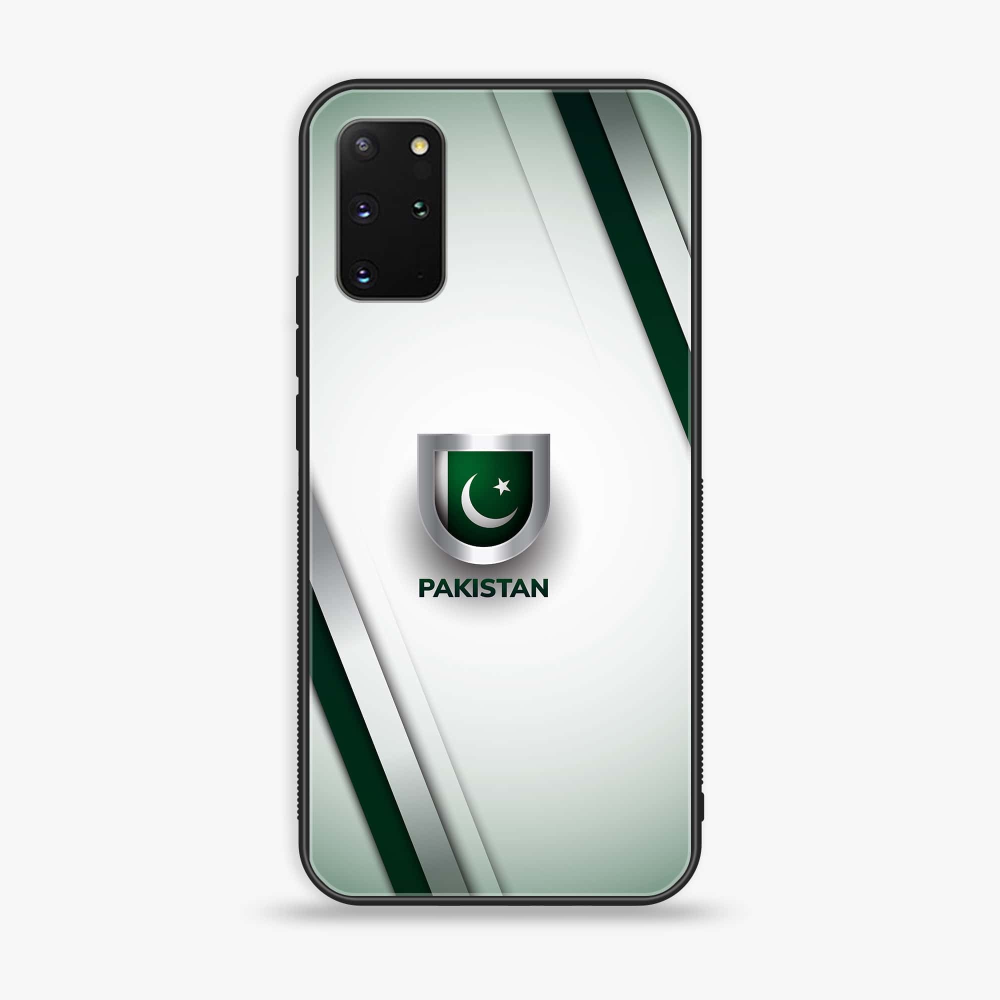Galaxy S20 Plus - Pakistani Flag Series - Premium Printed Glass soft Bumper shock Proof Case