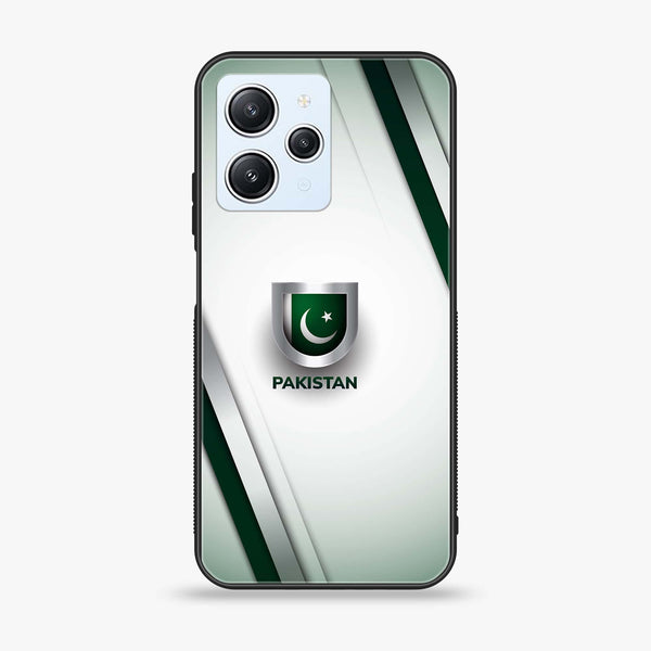 Xiaomi Redmi 12 - Pakistani Flag Design 2 - Premium Printed Glass soft Bumper shock Proof Case CS-9723 CS-9945