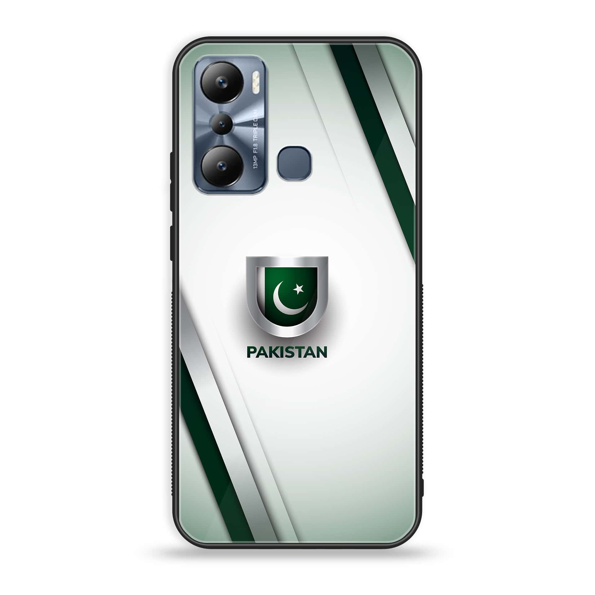 Infinix Hot 20i Pakistani Flag Series Premium Printed Glass soft Bumper shock Proof Case