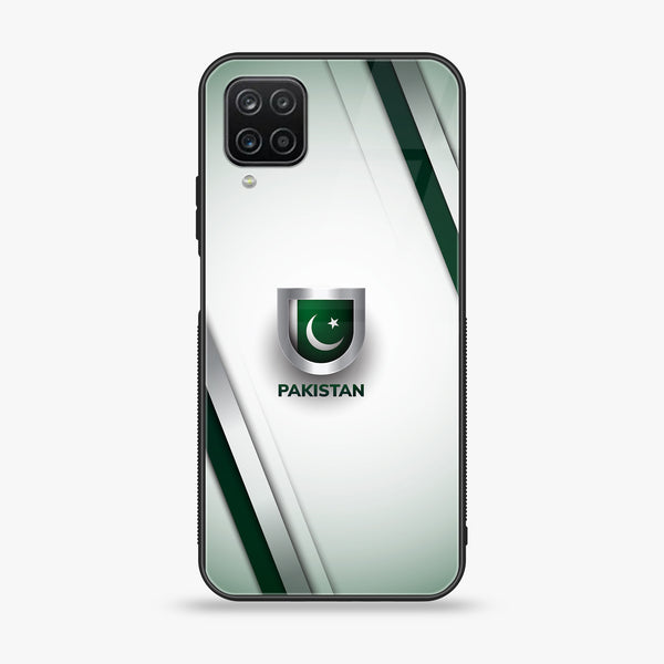 Samsung Galaxy A12 / A12 Nacho - Pakistani Flag Design 2 - Premium Printed Glass soft Bumper shock Proof Case CS-22791