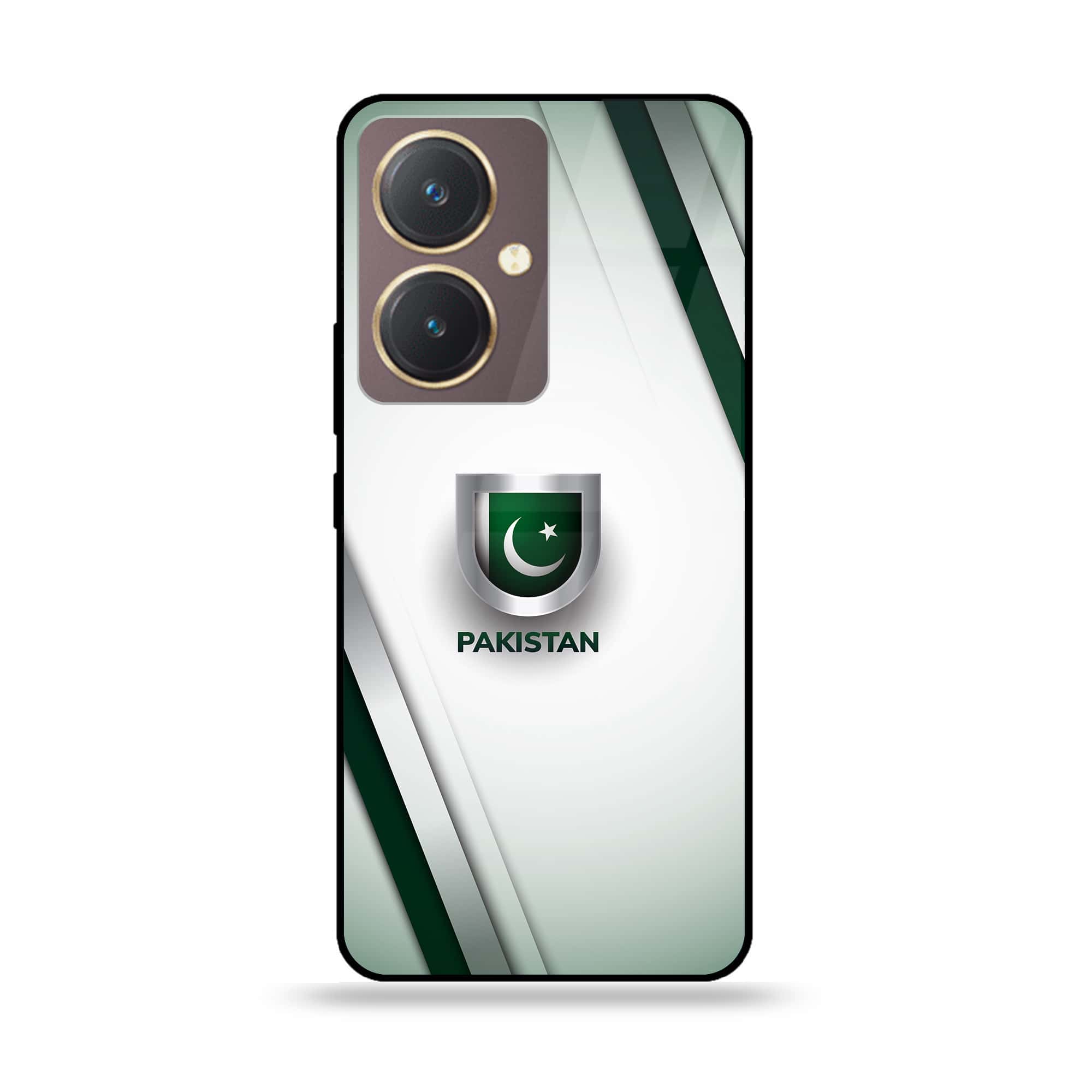 Vivo Y27 - Pakistani Flag Series - Premium Printed Glass soft Bumper shock Proof Case