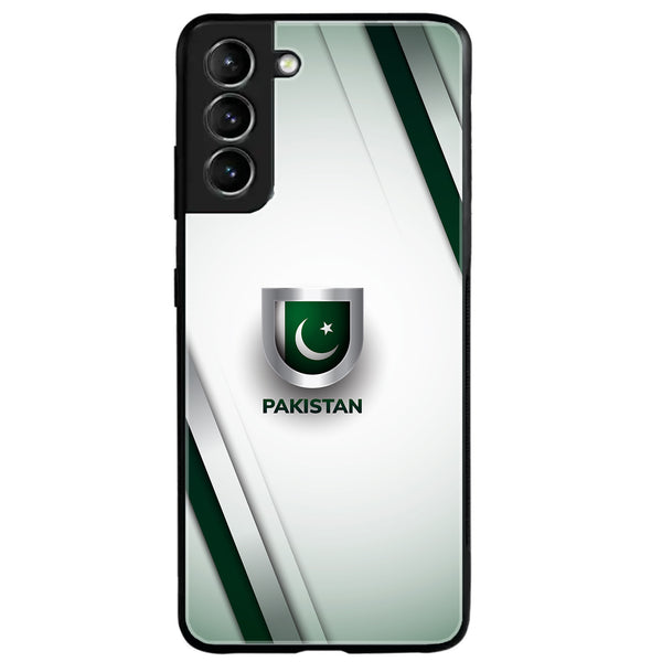 Galaxy S21 Plus - Pakistani Flag Design 2 - Premium Metal Printed soft Bumper shock Proof Case CS-34268