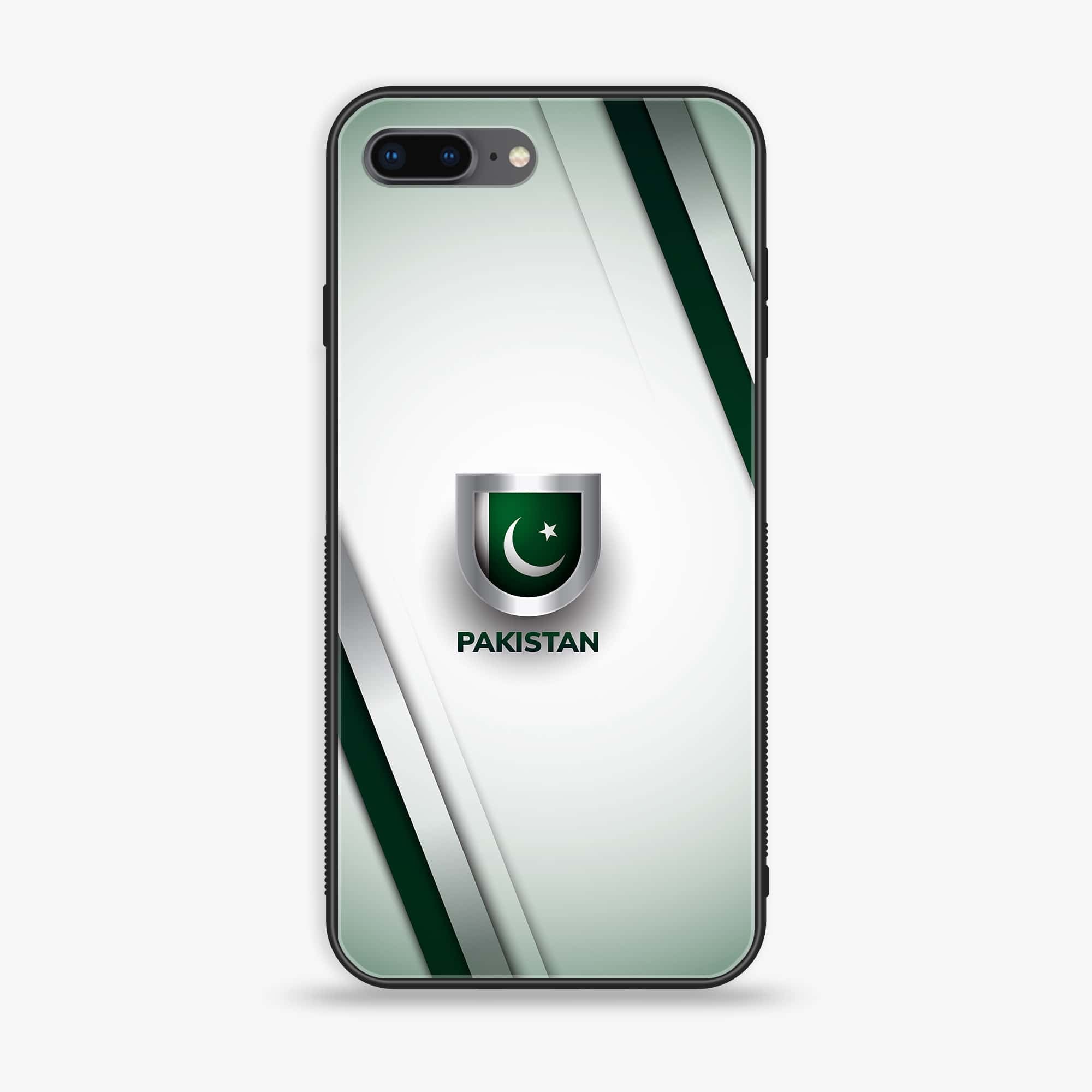 iPhone 7Plus - Pakistani Flag Series - Premium Printed Glass soft Bumper shock Proof Case