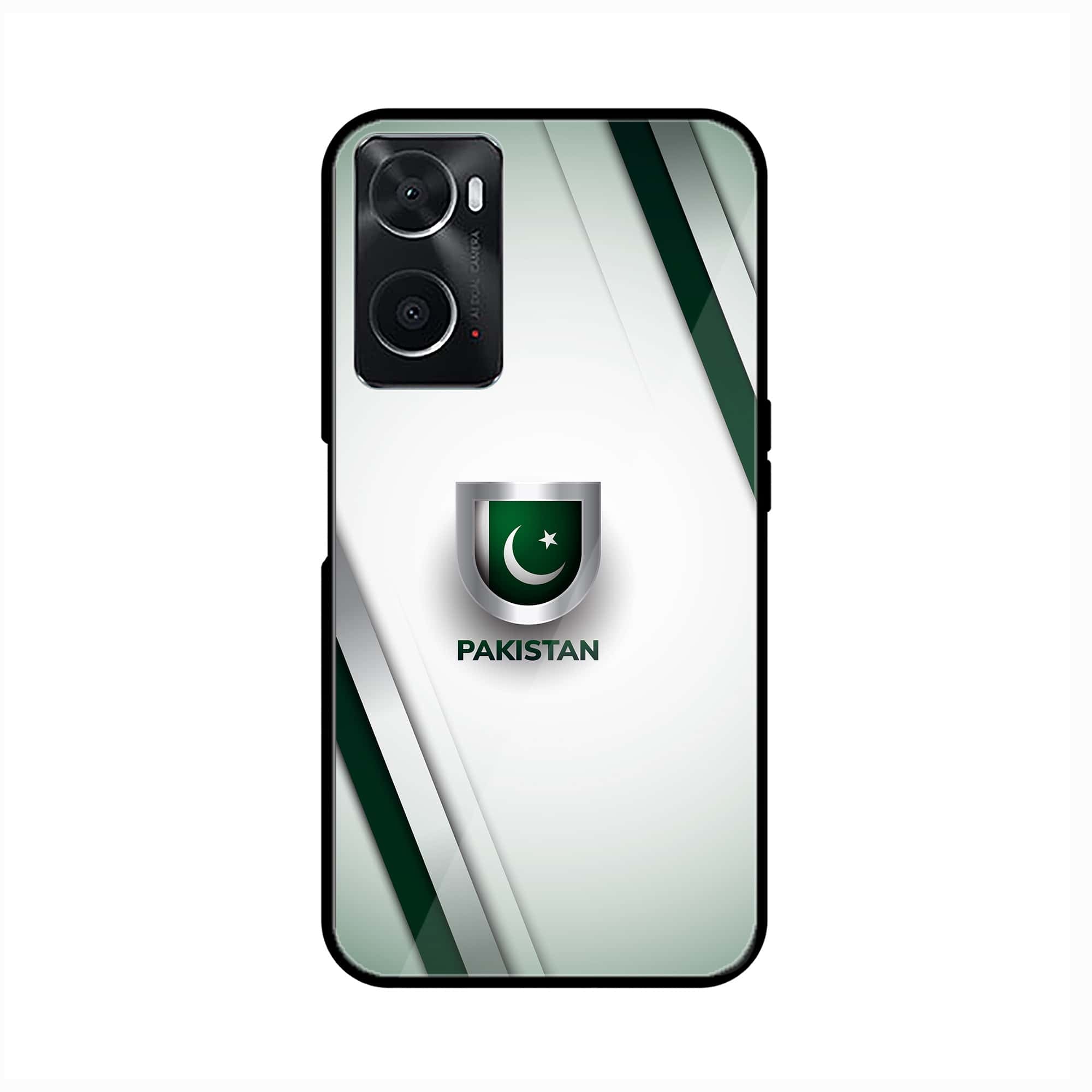 oppo A96 Pakistani Flag Series Premium Printed Glass soft Bumper shock Proof Case