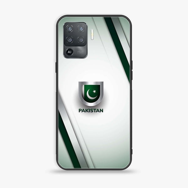 Oppo F19 Pro - Pakistani Flag Design 2 - Premium Printed Glass soft Bumper shock Proof Case CS-10344 CS-17041 CS-20752