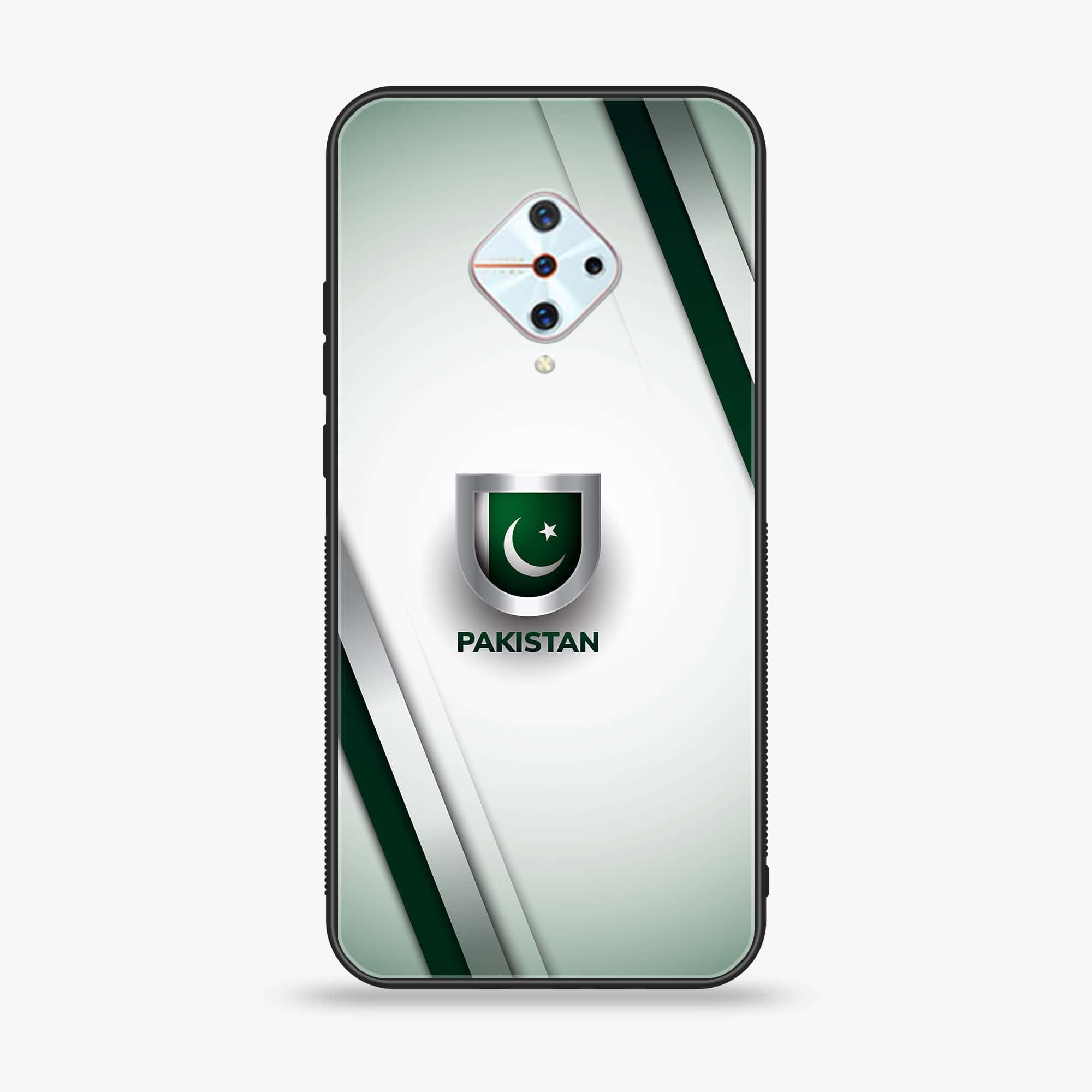 Vivo S1 Pro - Pakistani Flag Series - Premium Printed Glass soft Bumper shock Proof Case