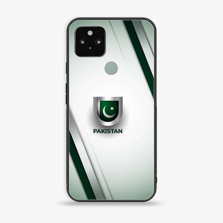 Google Pixel 5 - Pakistani Flag Design 2 - Premium Metal Printed soft Bumper Shock Proof Case CS-30070