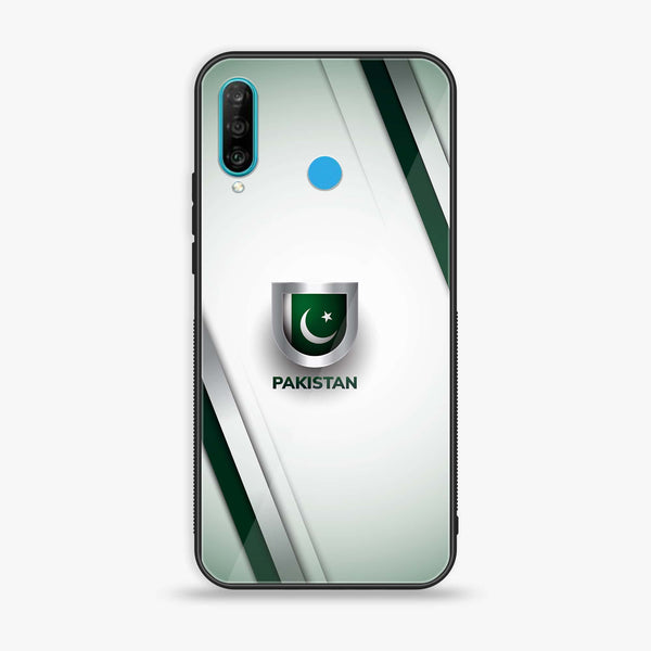 Huawei P30 lite - Pakistani Flag Design 2- Premium Printed Glass soft Bumper shock Proof Case CS-50071