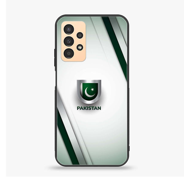 Samsung Galaxy A13 - Pakistani Flag Design 2 - Premium Printed Glass soft Bumper shock Proof Case CS-16695