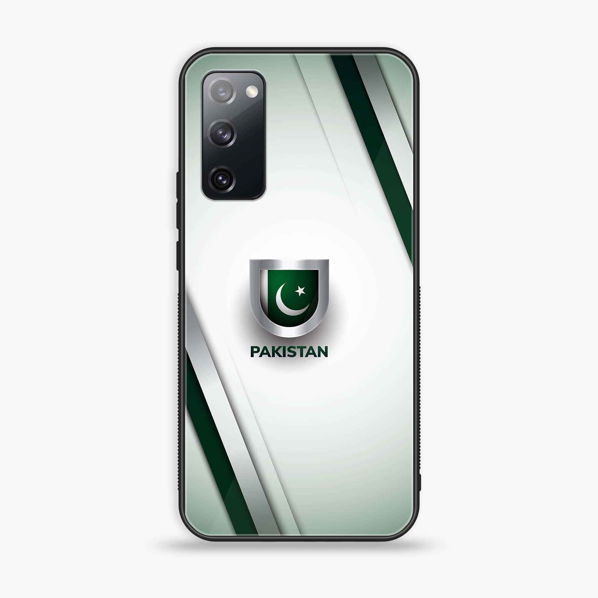 Samsung Galaxy S20 FE Pakistani Flag Series Premium Printed Glass soft Bumper shock Proof Case