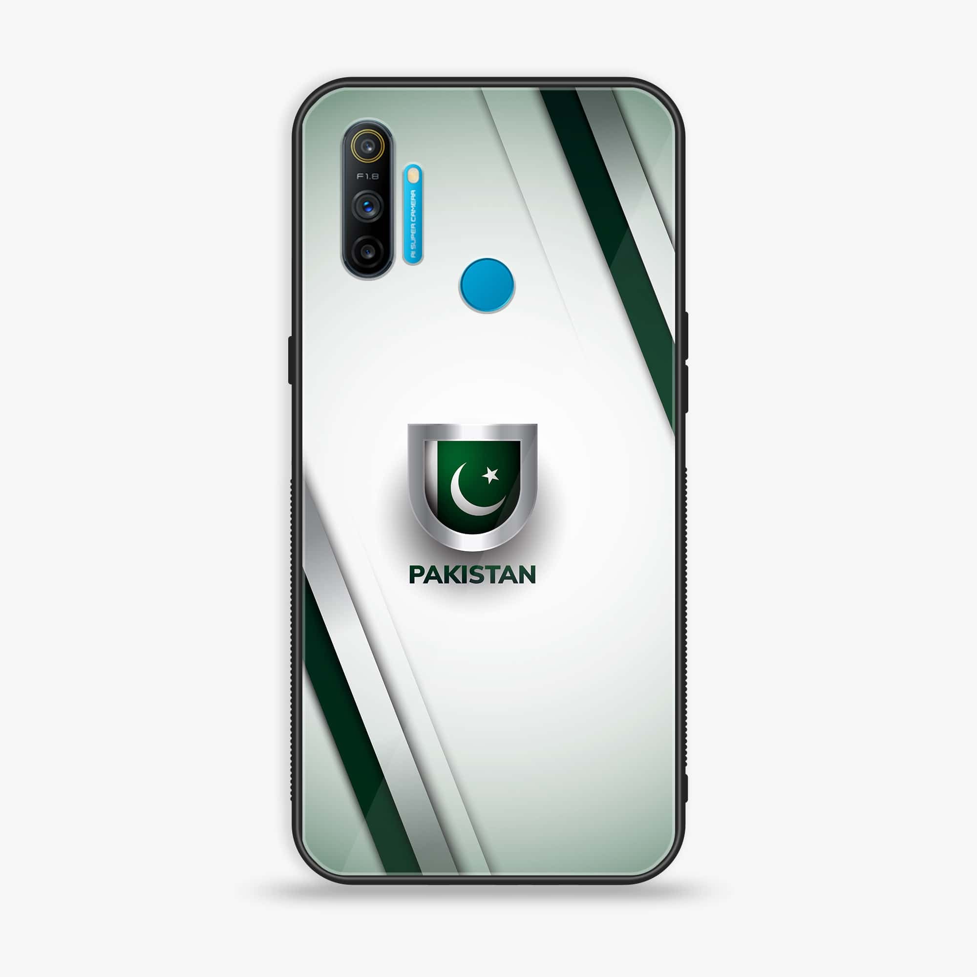 Realme C3 - Pakistani Flag Series - Premium Printed Glass soft Bumper shock Proof Case