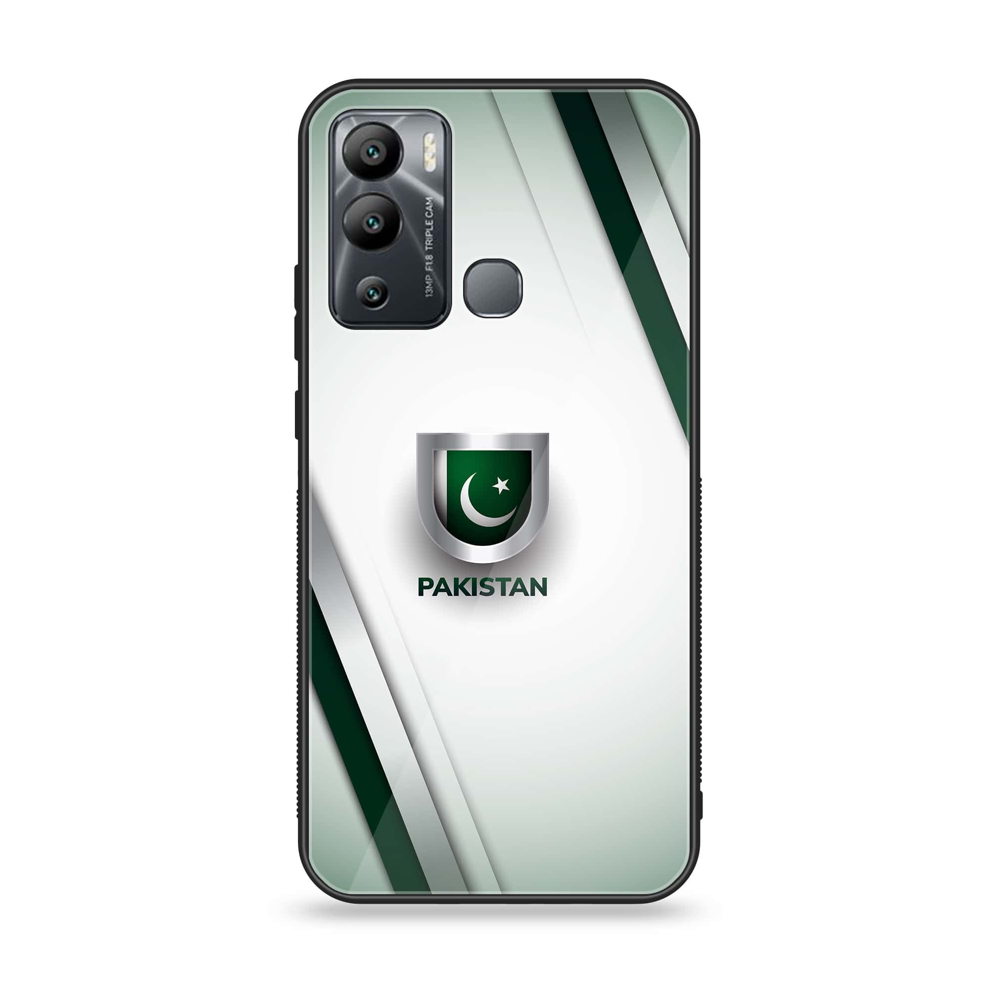 Infinix Hot 12 Play - Pakistani Flag Series - Premium Printed Glass soft Bumper shock Proof Case