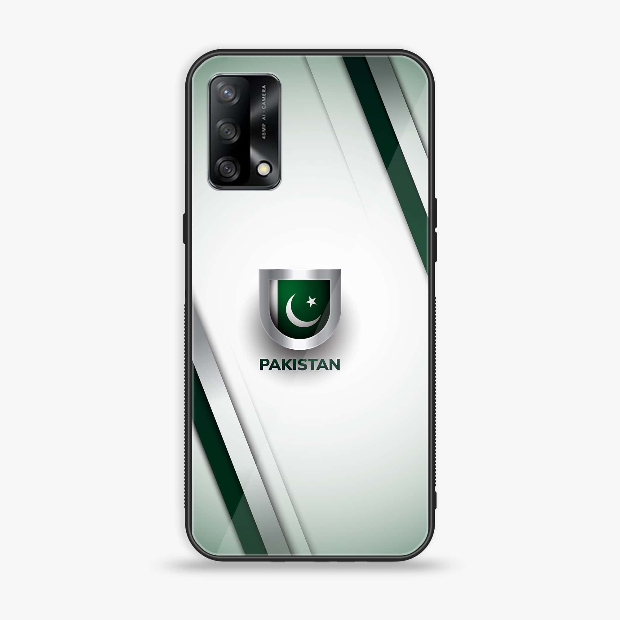 Oppo F19s - Pakistani Flag Series - Premium Metal Printed soft Bumper shock Proof Case