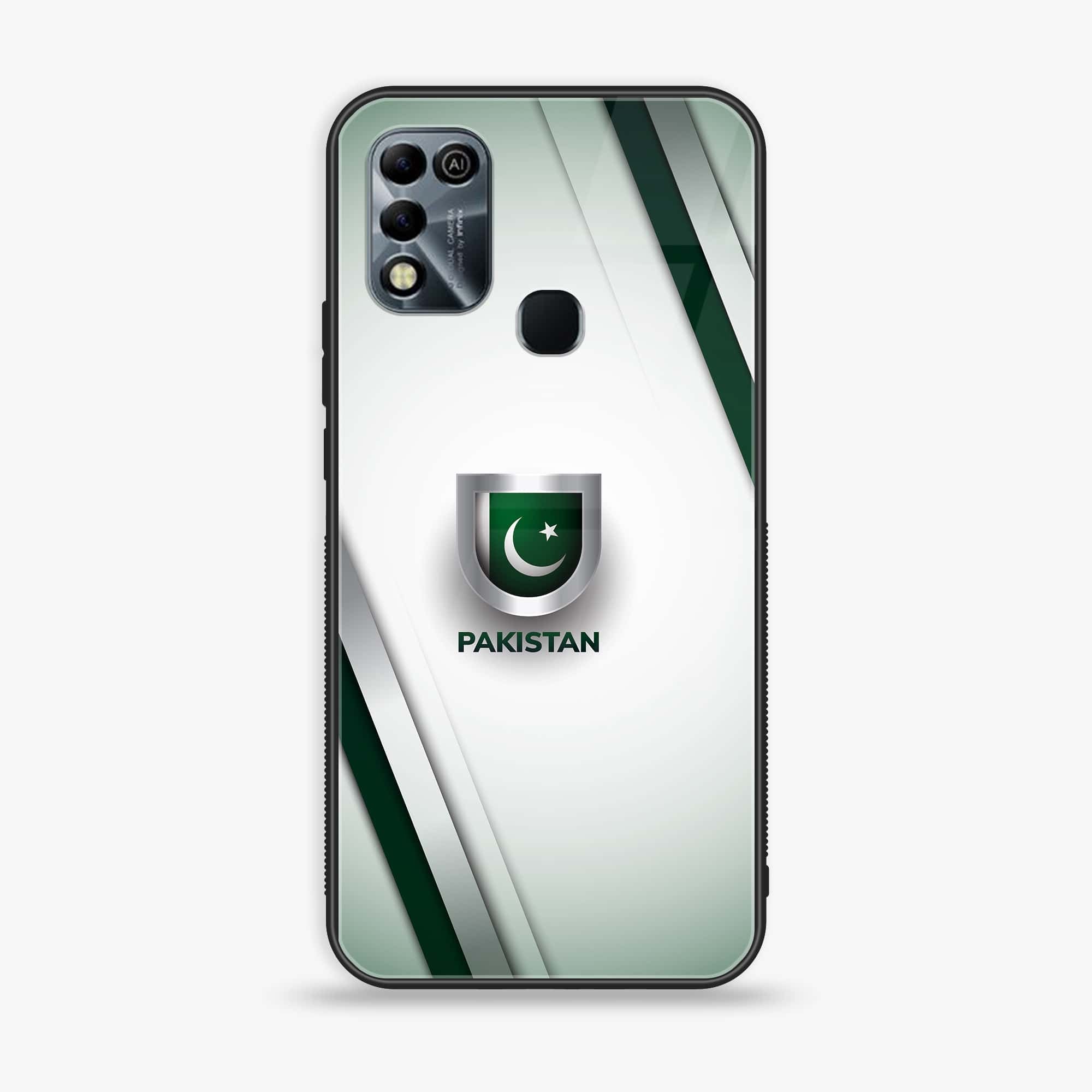 Infinix Hot 11 Play - Pakistani Flag Series - Premium Printed Glass soft Bumper shock Proof Case