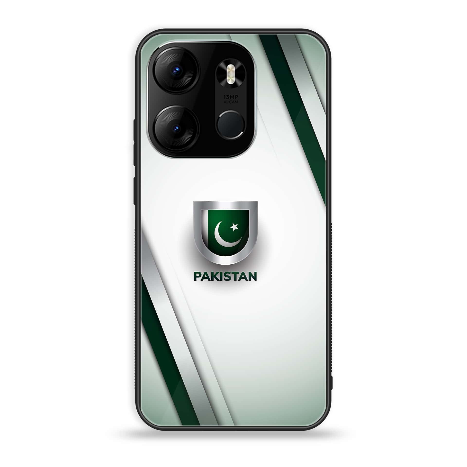 Tecno Spark Go 2023 - Pakistani Flag Series - Premium Printed Glass soft Bumper shock Proof Case