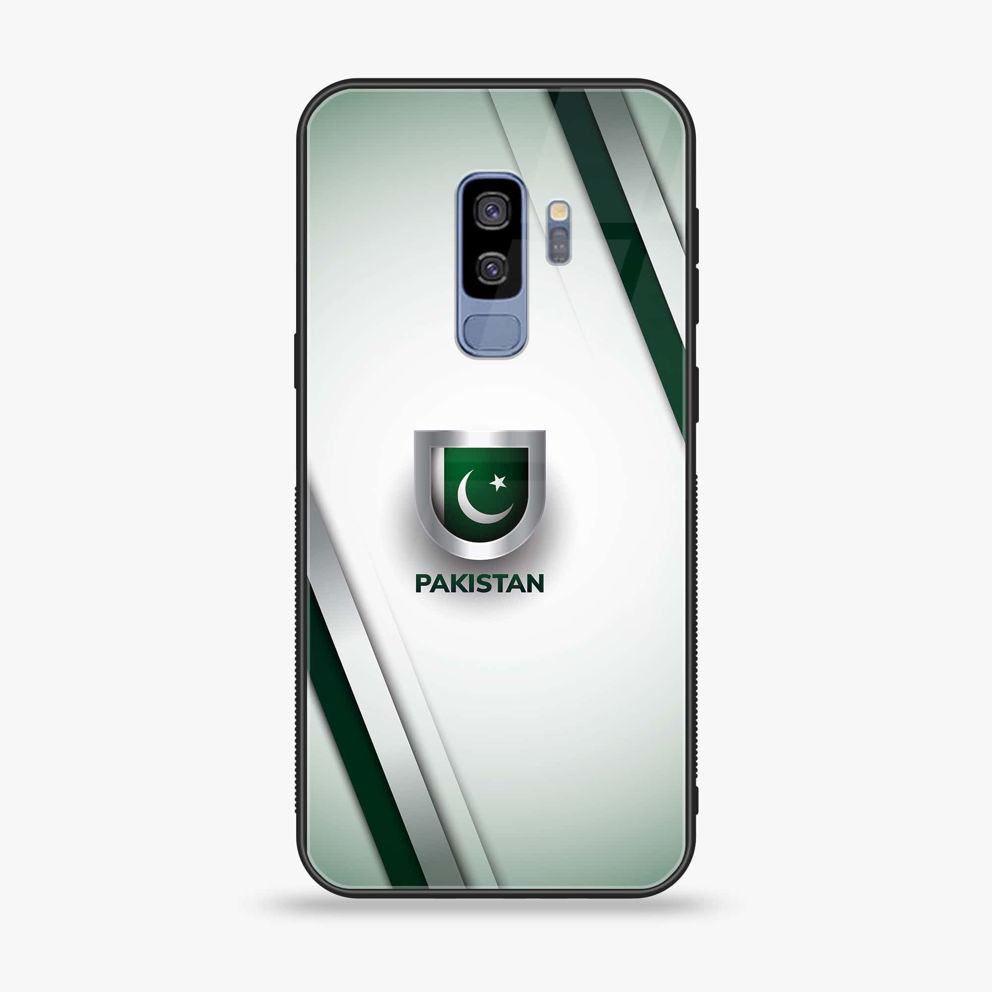 Samsung Galaxy S9 Plus - Pakistani Flag Series - Premium Printed Glass soft Bumper shock Proof Case