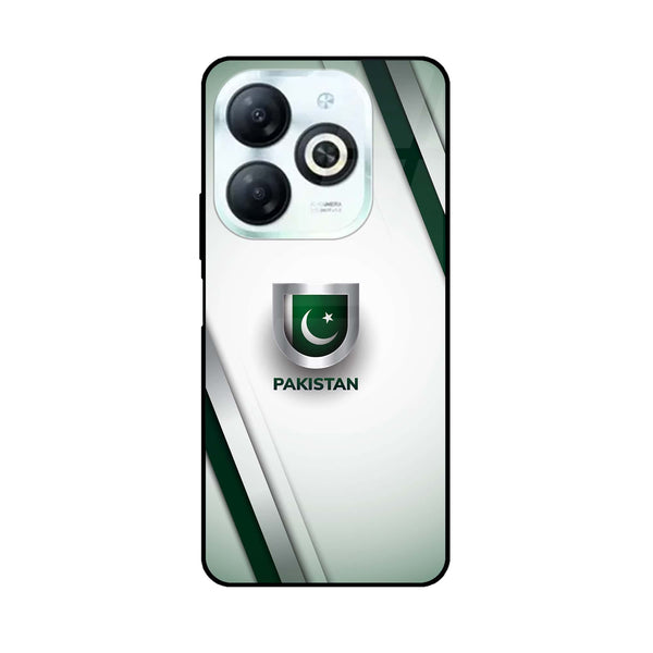 Infinix Smart 8/ Tecno Spark 20 - Pakistani Flag Design 2 - Premium Printed Glass soft Bumper shock Proof Case CS-16168