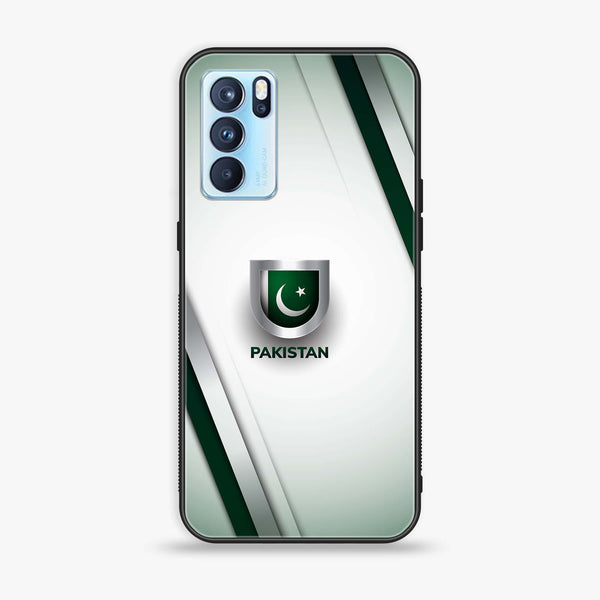 Oppo Reno 6 Pro - Pakistani Flag Design 2  - Premium Printed Glass soft Bumper shock Proof Case CS-24223