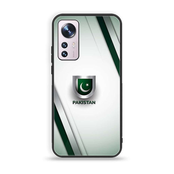 Xiaomi Mi 12 5G Pakistani Flag design 2 Premium Printed Glass soft Bumper shock Proof Case CS-12668