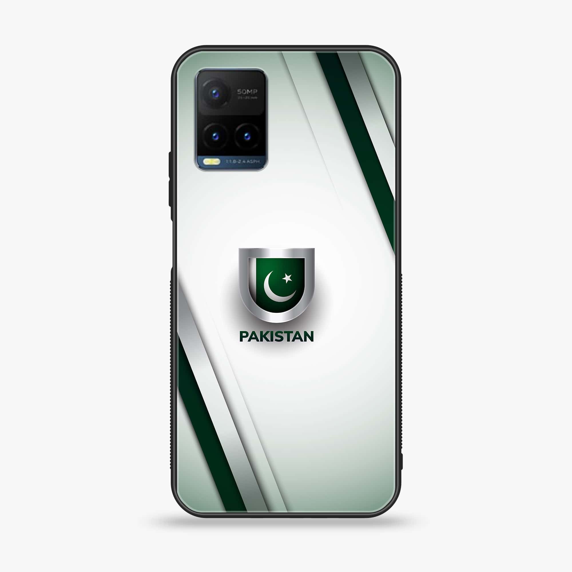 Vivo Y21s - Pakistani Flag Series - Premium Printed Glass soft Bumper shock Proof Case
