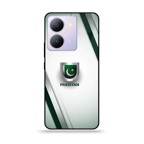 Vivo Y27s - Pakistani Flag Design 2- Premium Printed Glass soft Bumper shock Proof Case CS-26767