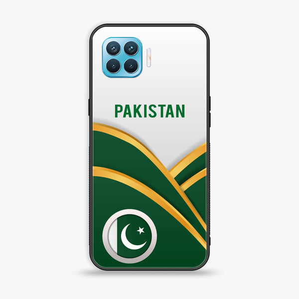Oppo F17 Pro /A93 4G/ RENO 4 LITE  - Pakistani Flag Series Design 1  - Premium Printed Glass soft Bumper shock Proof Case CS-20455
