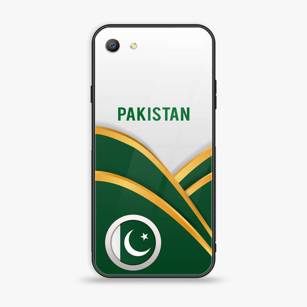 Oppo A57 Pakistani Flag Series Premium Printed Glass soft Bumper shock Proof Case
