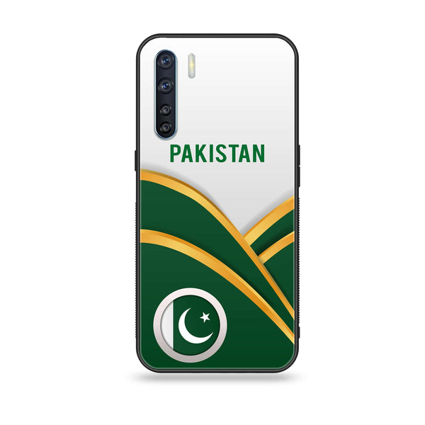 Oppo Reno 3 / OPPO A91 / F15  - Pakistani Flag Series - Premium Printed Glass soft Bumper shock Proof Case