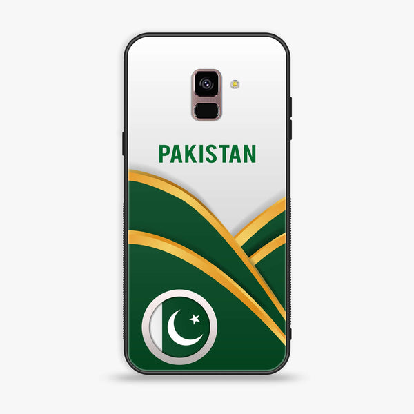 Samsung Galaxy A8+ (2018) - Pakistani Flag Series - Premium Printed Glass soft Bumper shock Proof Case