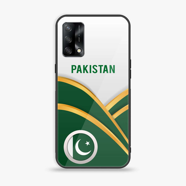 Oppo A74 - Pakistani Flag Series - Premium Printed Glass soft Bumper shock Proof Case