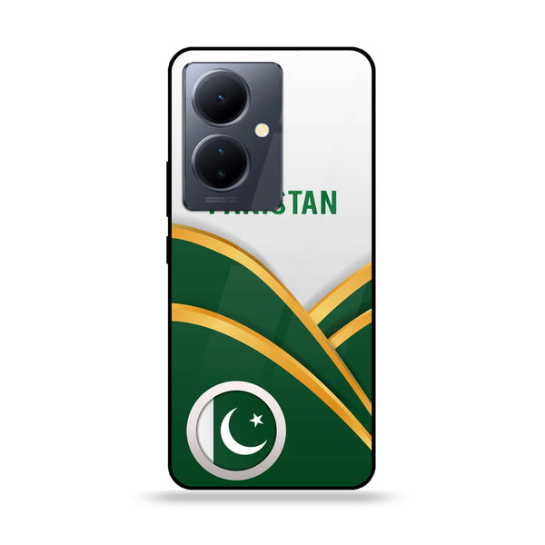 Vivo V29 Lite - Pakistani Flag Series - Premium Printed Glass soft Bumper shock Proof Case